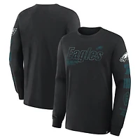 T-shirt à manches longues Fanatics Black Philadelphia Eagles Legacy pour homme