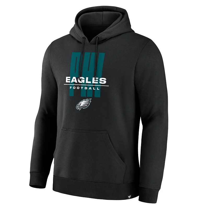 Men's Fanatics Black Philadelphia Eagles Right Tackle Legacy Pullover Hoodie