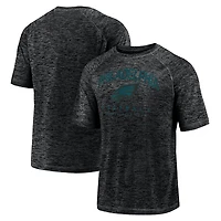 Men's Fanatics Black Philadelphia Eagles Shade Battle Ready Raglan Space-Dye T-Shirt