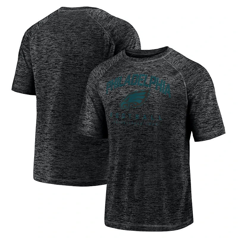 Men's Fanatics Black Philadelphia Eagles Shade Battle Ready Raglan Space-Dye T-Shirt