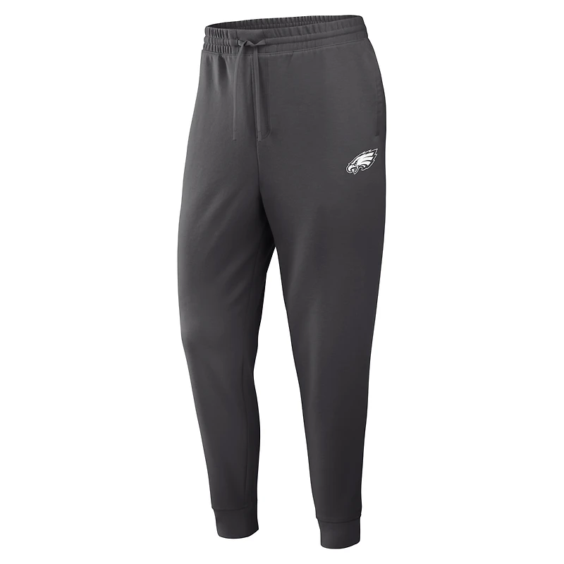 Pantalon de jogging en polaire tri-mélange beige Philadelphia Eagles pour homme, la marque Fanatics.