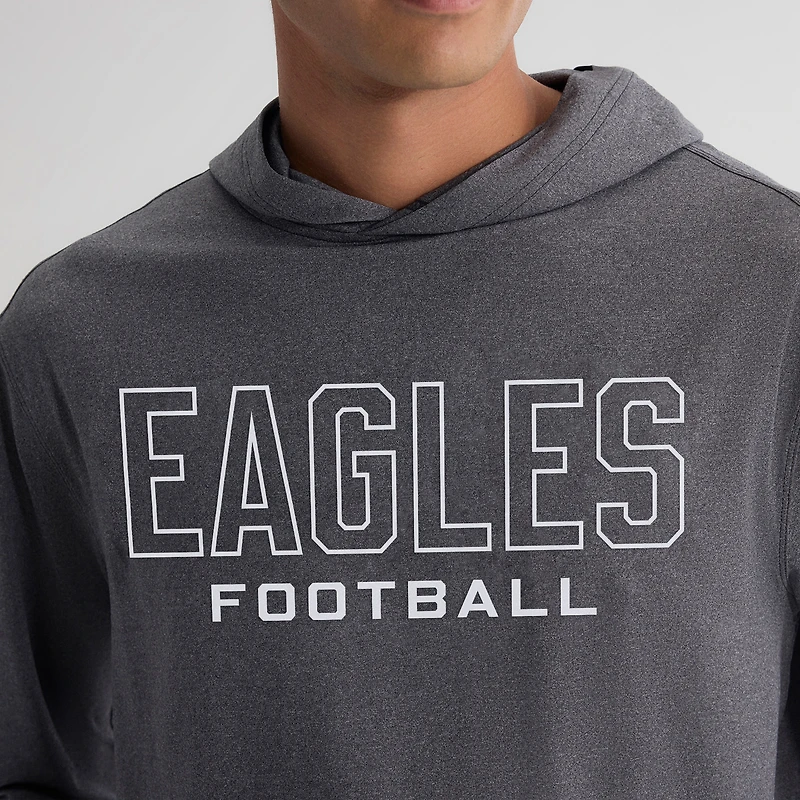 Men's Fanatics Tan Philadelphia Eagles Clutch Long Sleeve Hooded T-Shirt