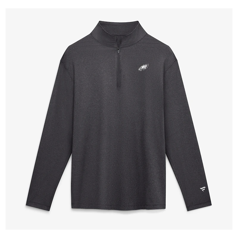 Men's Fanatics Charcoal Philadelphia Eagles Clutch Quarter-Zip Pullover