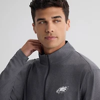 Men's Fanatics Charcoal Philadelphia Eagles Clutch Quarter-Zip Pullover
