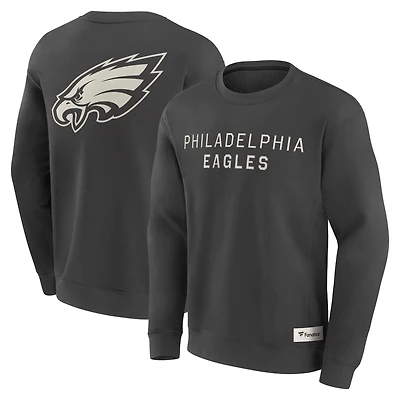 Sweat-shirt à capuche pour homme Fanatics Charcoal Philadelphia Eagles Elements Future Ground Lettering