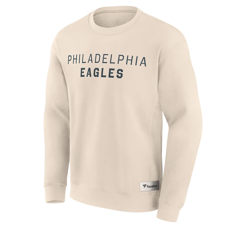 Sweat-shirt à capuche pour homme Fanatics Cream Philadelphia Eagles Elements Future Ground Lettering