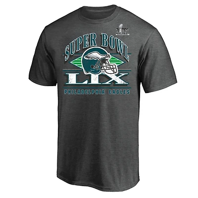 Men's Fanatics  Heather Gray Philadelphia Eagles Super Bowl LIX Big & Tall Our Pastime T-Shirt