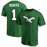 Men's Fanatics Jalen Hurts Kelly Green Philadelphia Eagles Big & Tall Player Name Number T-Shirt