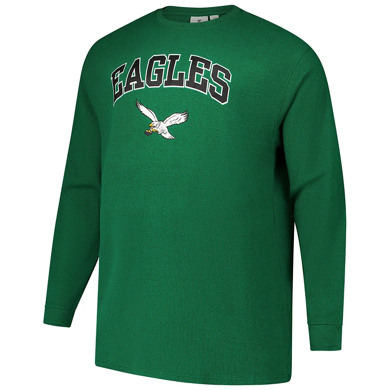 Men's Fanatics Kelly Green Philadelphia Eagles Big & Tall Thermal Long Sleeve T-Shirt