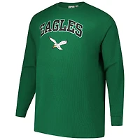 Men's Fanatics Kelly Green Philadelphia Eagles Big & Tall Thermal Long Sleeve T-Shirt