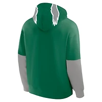 Men's Fanatics Kelly Green Philadelphia Eagles Helmet Retro Pullover Hoodie