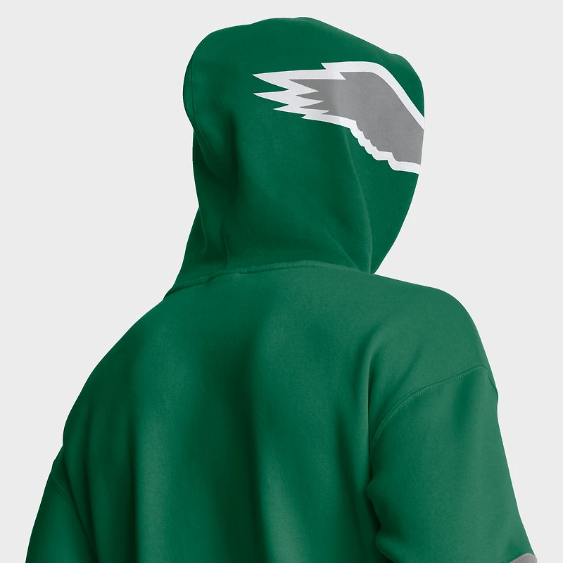 Sweat à capuche rétro pour homme Fanatics Kelly Green Philadelphia Eagles Helmet