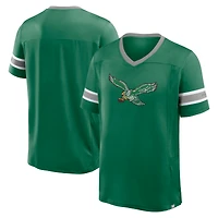 Men's Fanatics Kelly Green Philadelphia Eagles Hometown Premium Hashmark V-Neck T-Shirt