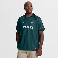 Polo raglan à col en V vert nuit/noir Philadelphia Eagles Homerun pour homme de Fanatics