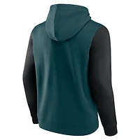 Sweat à capuche enfiler Fanatics Midnight Green/Black Philadelphia Eagles Outline pour homme