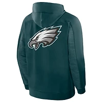 Men's Fanatics Midnight Green Philadelphia Eagles Checkdown Pass Full-Zip Hoodie