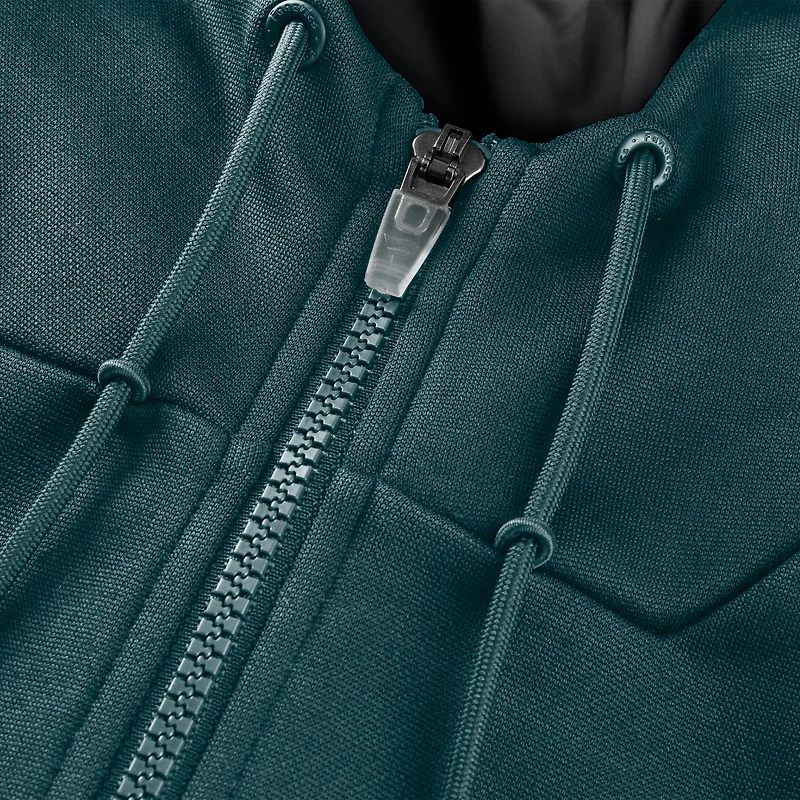 Men's Fanatics Midnight Green Philadelphia Eagles Checkdown Pass Full-Zip Hoodie
