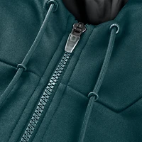 Men's Fanatics Midnight Green Philadelphia Eagles Checkdown Pass Full-Zip Hoodie