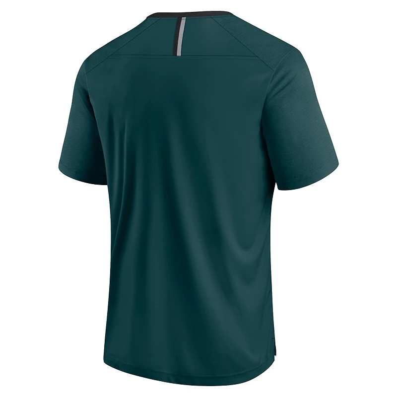 Men's Fanatics Midnight Green Philadelphia Eagles Defender Fade Slant T-Shirt