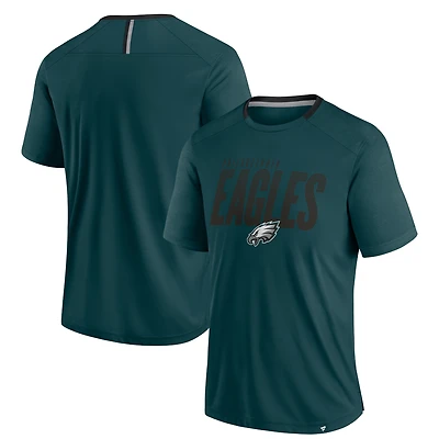 T-shirt Fanatics Midnight Green Philadelphia Eagles Defender Fade Slant pour homme
