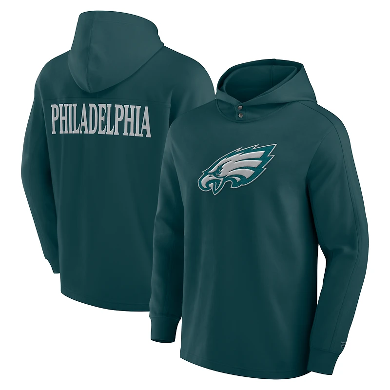 T-shirt à capuche manches longues en mélange tricolore Elements Blaze de Philadelphia Eagles la collection Fanatics Midnight Green pour hommes