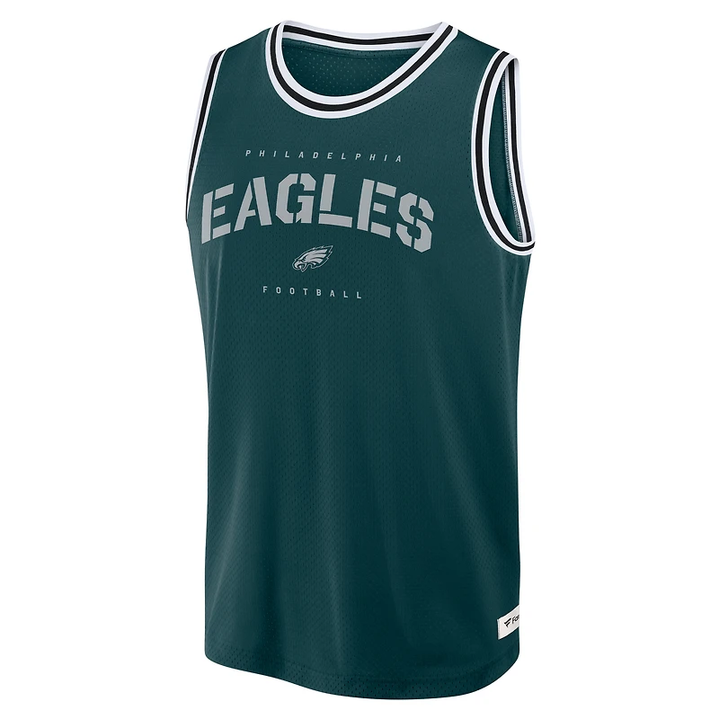 Men's Fanatics Midnight Green Philadelphia Eagles Elements Future Ground Jersey Tank Top
