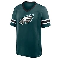 Men's Fanatics Midnight Green Philadelphia Eagles Hometown Premium Hashmark V-Neck T-Shirt