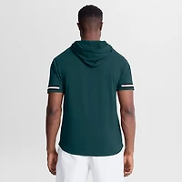 Men's Fanatics Midnight Green Philadelphia Eagles Optimal Play Short Sleeve Hooded T-Shirt