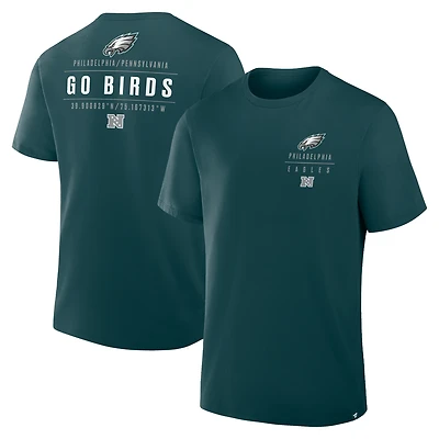 Men's Fanatics Midnight Green Philadelphia Eagles Passing Pocket Legacy T-Shirt