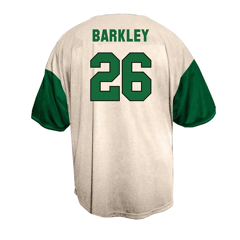 Chemise boutonnée de baseball Fanatics Saquon Barkley crème pour homme, grande taille, des Eagles Philadelphie