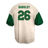 Chemise boutonnée de baseball Fanatics Saquon Barkley crème pour homme, grande taille, des Eagles Philadelphie