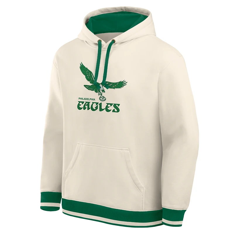 Men's Fanatics Tan Philadelphia Eagles Heavyweight Fleece Pullover Hoodie