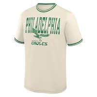 Men's Fanatics Tan Philadelphia Eagles Time Honored Tradition​ Ringer T-Shirt