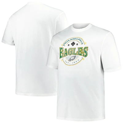 Men's Fanatics White Philadelphia Eagles Big & Tall Celtic T-Shirt
