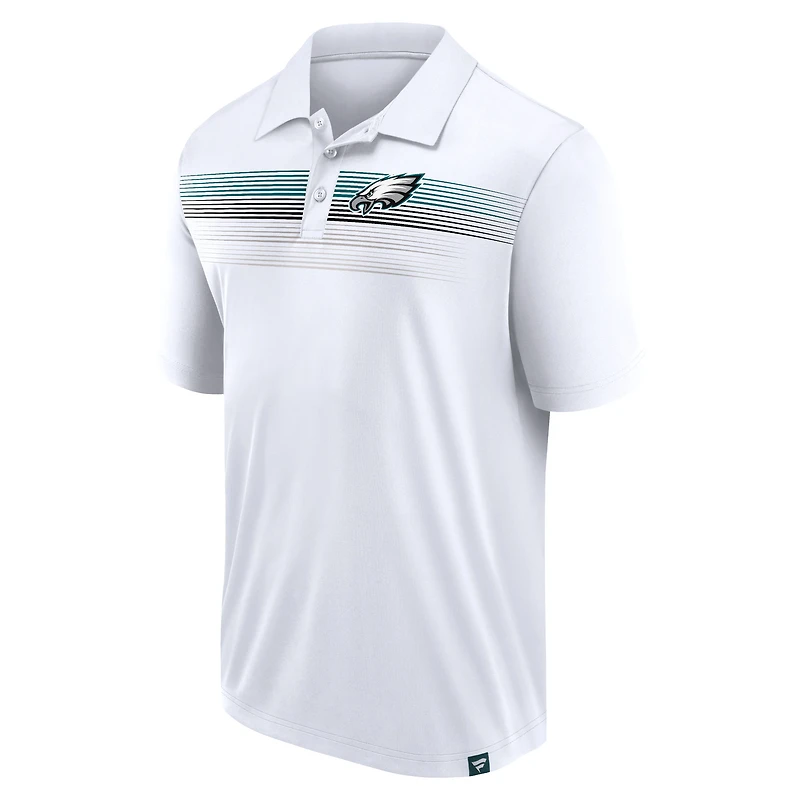 Polo sublimé blanc Big & Tall Fanatics pour hommes des Eagles de Philadelphie