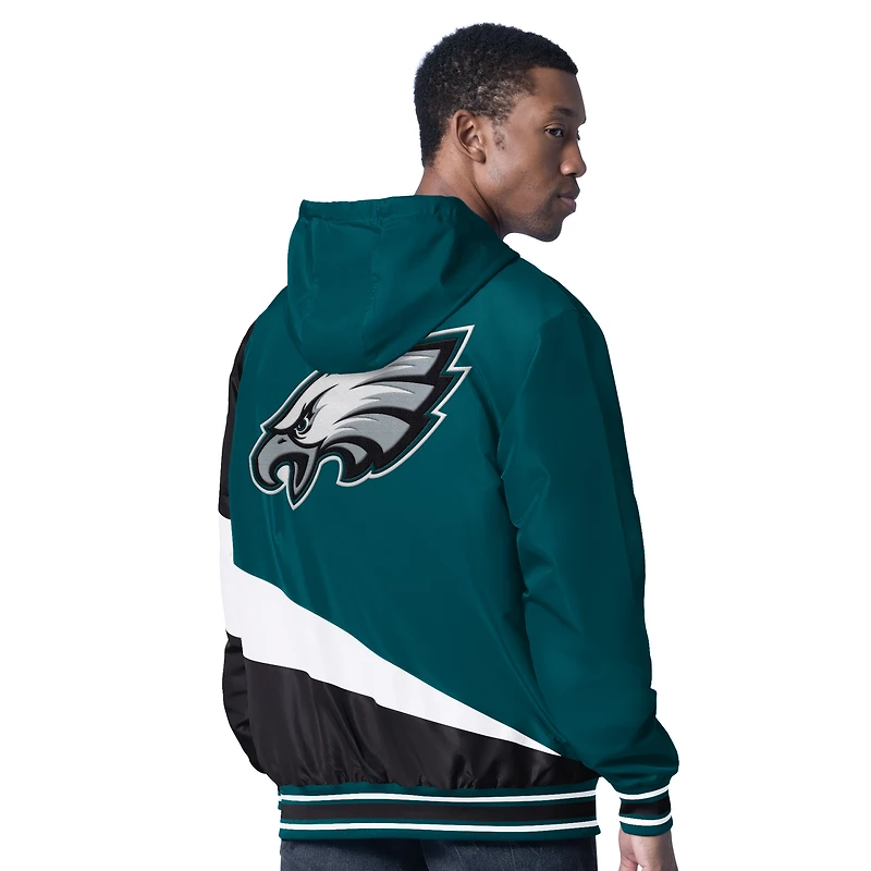 Men's G-III Sports by Carl Banks Midnight Green/Charcoal Philadelphia Eagles Dual Threat Reversable Full-Zip Hooded Jacket