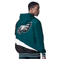 Men's G-III Sports by Carl Banks Midnight Green/Charcoal Philadelphia Eagles Dual Threat Reversable Full-Zip Hooded Jacket