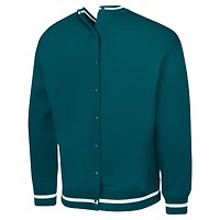 Men's G-III Sports by Carl Banks Midnight Green Philadelphia Eagles Adaptive Blocker Fleece Pullover Sweatshirt