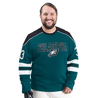 Men's G-III Sports by Carl Banks Midnight Green Philadelphia Eagles Adaptive Lord Stanley Crewneck Sweatshirt