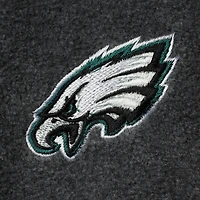Gilet polaire gris à fermeture éclair intégrale pour homme des Philadelphia Eagles de Houston