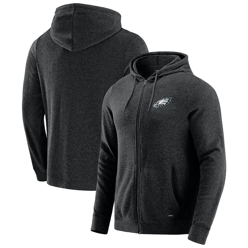 Men's J. Palmer Dark Heather Gray Philadelphia Eagles Players Lounge Tri-Blend Full-Zip Hoodie