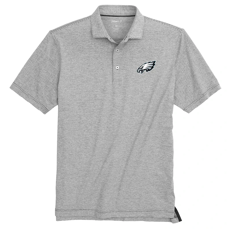 Men's johnnie-O Charcoal Philadelphia Eagles Lyndon Performance Polo