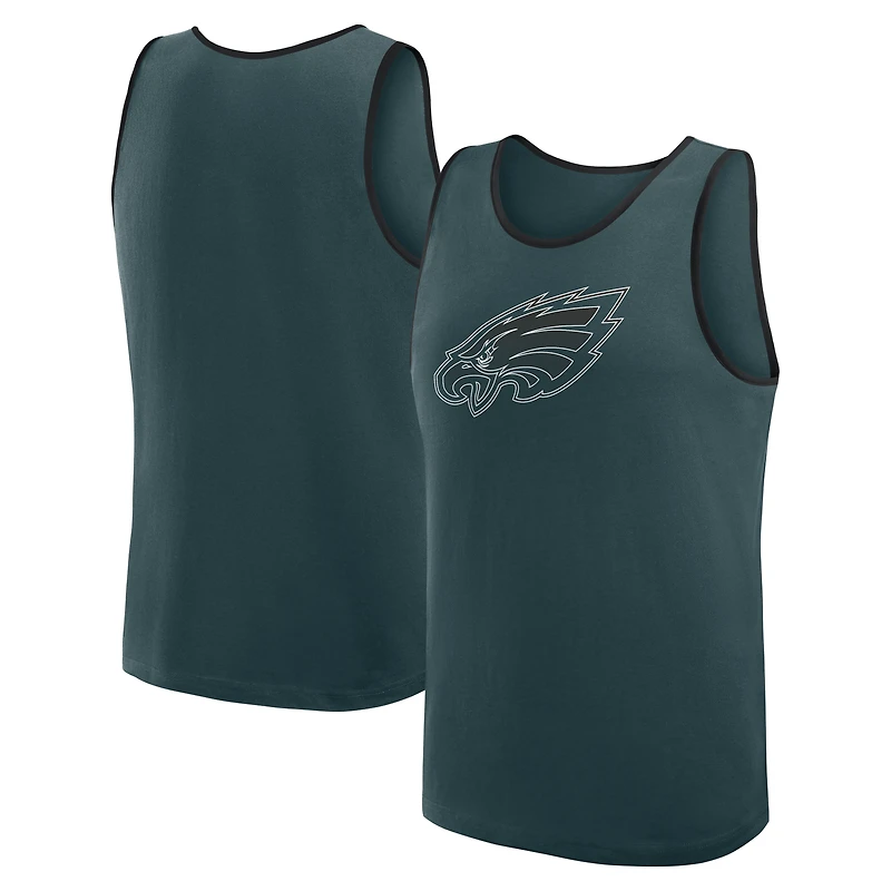 Débardeur vert athlétique avec logo pour homme des Philadelphia Eagles, succès inégalé