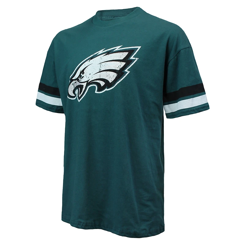 T-shirt surdimensionné avec nom et numéro des Eagles de Philadelphie Majestic Threads Jalen Hurts pour hommes