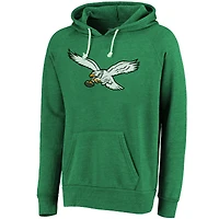Sweat à capuche tri-blend vert avec nom et numéro des Philadelphia Eagles de Majestic Threads Saquon Barkley Kelly pour hommes