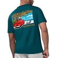 T-shirt License to Chill vert nuit Margaritaville pour hommes des Eagles de Philadelphie