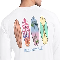 Men's Margaritaville White Philadelphia Eagles Life's A Beach Long Sleeve Rashguard
