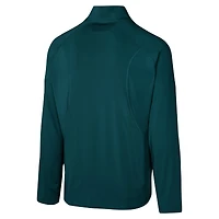 Haut à quart de zip vert nuit des Philadelphia Eagles Grind Iron pour hommes
