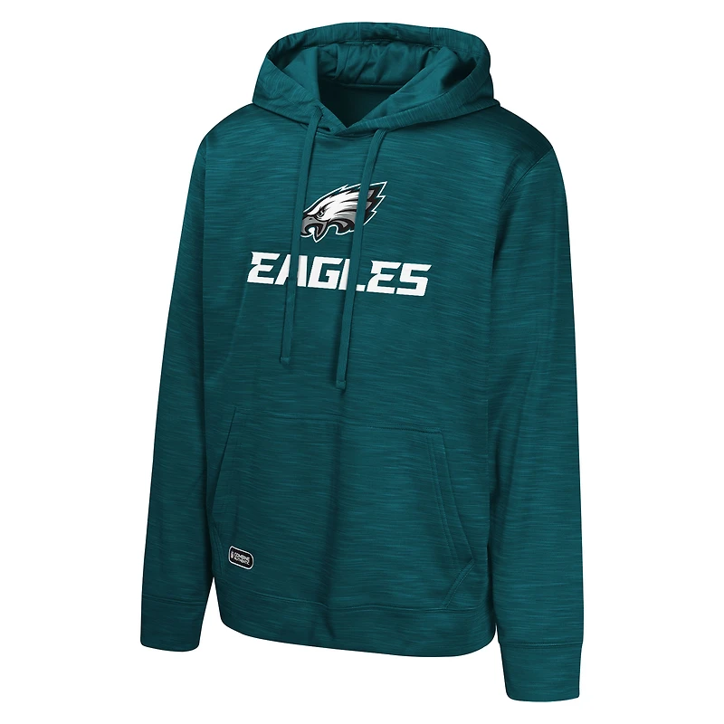 Sweat à capuche en polaire vert nuit Philadelphia Eagles Streak pour homme