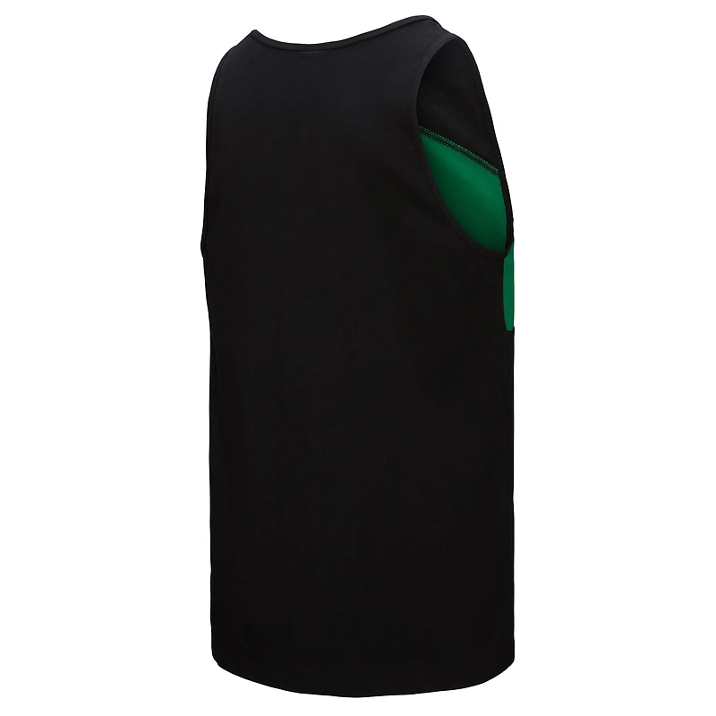 Men's Mitchell & Ness Black Philadelphia Eagles Retro Colorblock Tank Top